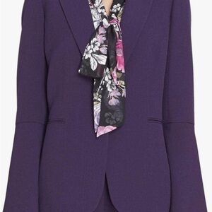 Tahari eggplant suit jacket